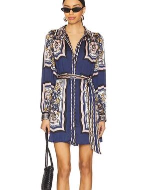 NWT Cleobella Charisma Floral Long-Sleeve Shirt Dress